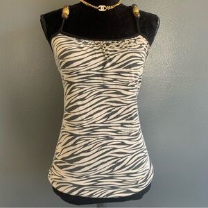 Champion Black and White Zebra Print Camisole